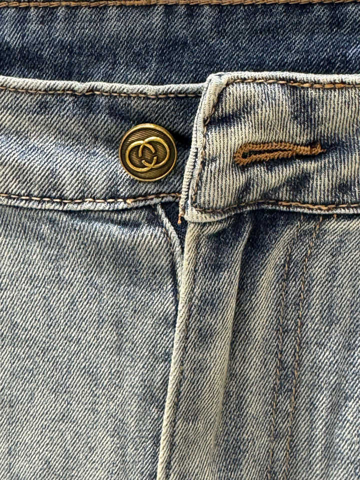 Gucci-Inspired Grey Washed Denim Jeans – Premium Quality Streetwear | Sintone