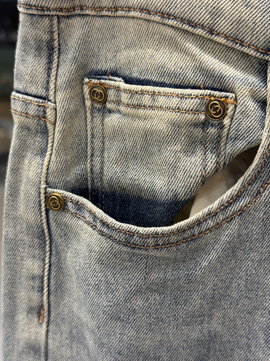 Gucci-Inspired Grey Washed Denim Jeans – Premium Quality Streetwear | Sintone