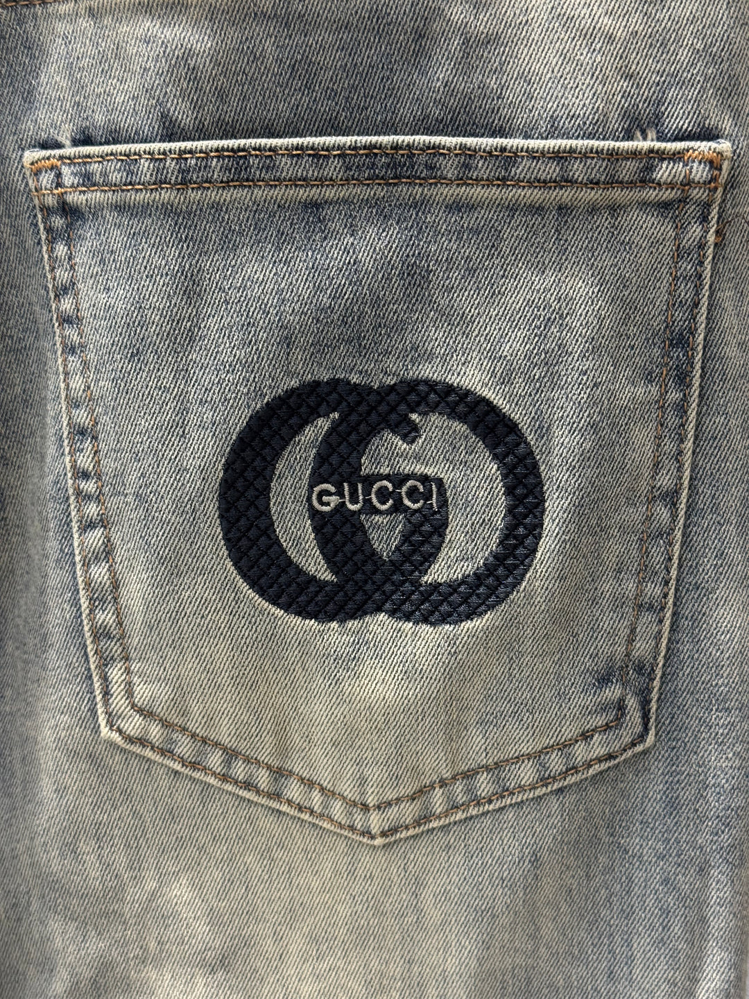 Gucci-Inspired Grey Washed Denim Jeans – Premium Quality Streetwear | Sintone