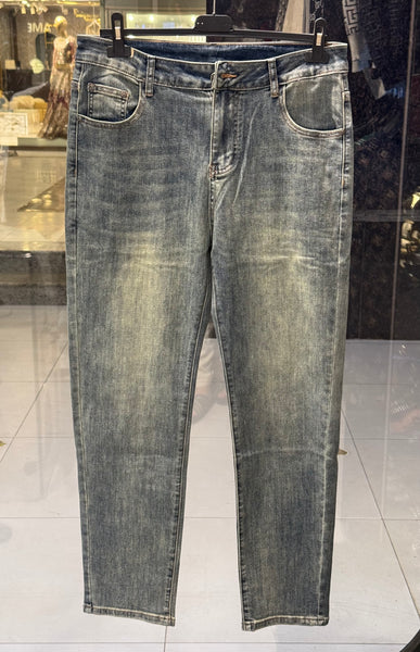 Burberry-Inspired Grey Faded Denim Jeans – Premium Slim Fit | Sintone