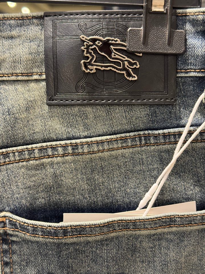 Burberry-Inspired Grey Faded Denim Jeans – Premium Slim Fit | Sintone