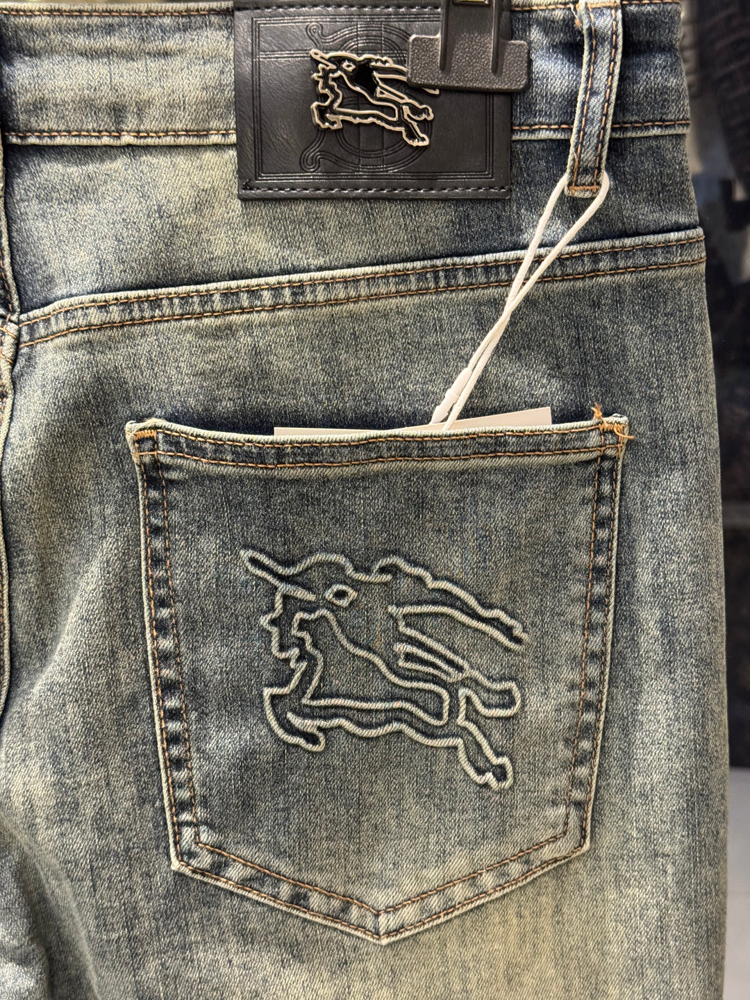 Burberry-Inspired Grey Faded Denim Jeans – Premium Slim Fit | Sintone