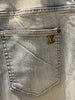 Light Grey Washed Jeans – LV Inspired Logo Pocket | Luxury Denim | Sintone