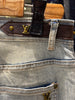 Light Grey Washed Jeans – LV Inspired Logo Pocket | Luxury Denim | Sintone