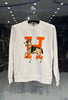 Hermès-Inspired White Horse Sweatshirt – Orange H Design