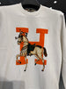 Hermès-Inspired White Horse Sweatshirt – Orange H Design
