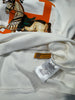 Hermès-Inspired White Horse Sweatshirt – Orange H Design