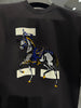 Hermès-Inspired Black Horse Sweatshirt – Blue & Gold Design