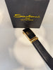 D&G Black Leather Belt – Gold Buckle Luxury Belt for Men
