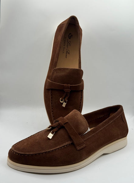 Loro Piana Brown Suede Loafers