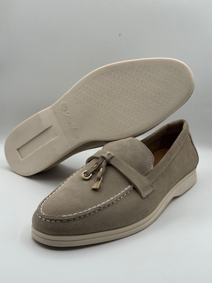 Loro Piana Beige Suede Loafers