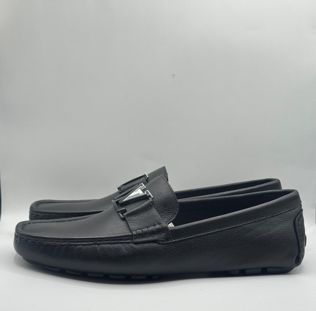 Louis Vuitton Black Leather Moccasins