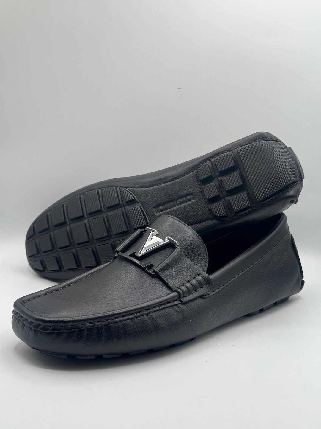 Louis Vuitton Black Leather Moccasins