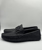 Louis Vuitton Black Damier Graphite Leather Moccasins