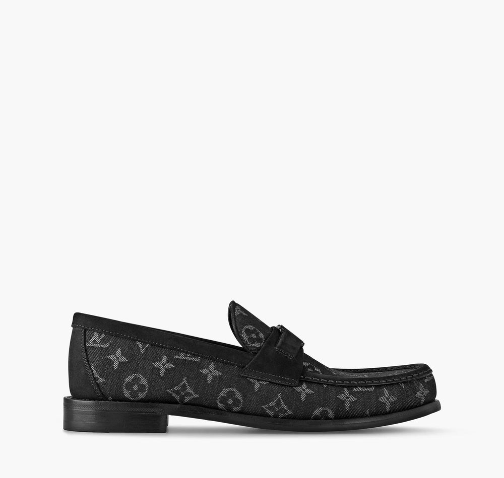 Louis Vuitton Major Loafers in Black Monogram Eclipse Canvas & Suede – Luxury Men’s Shoes