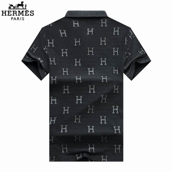 Hermes Paris All-Over Printed Men Polo Shirt