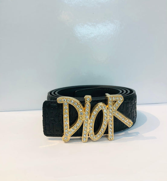 Dior Genuine Buffalo Leather Black Belt