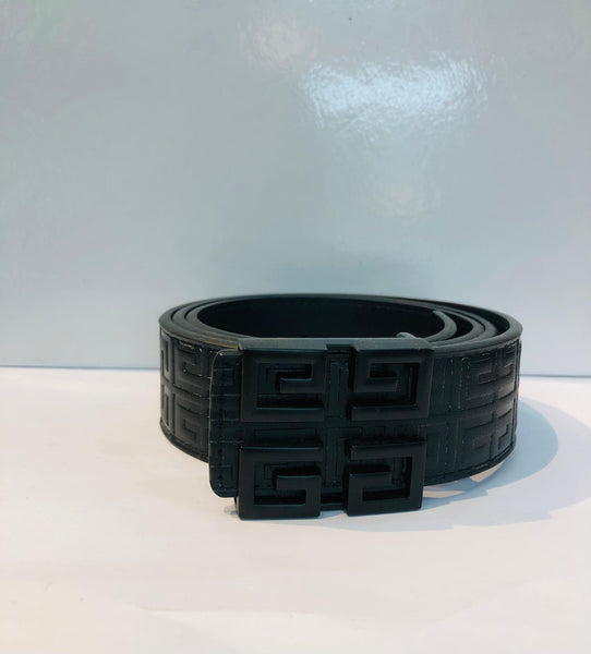 Genuine Buffalo Leather Signature Black Belt