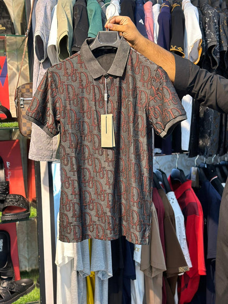 Dior All-Over Printed Men Polo Shirt With logo