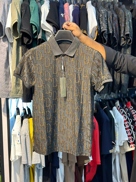 Dior All-Over Printed Men Polo Shirt With logo