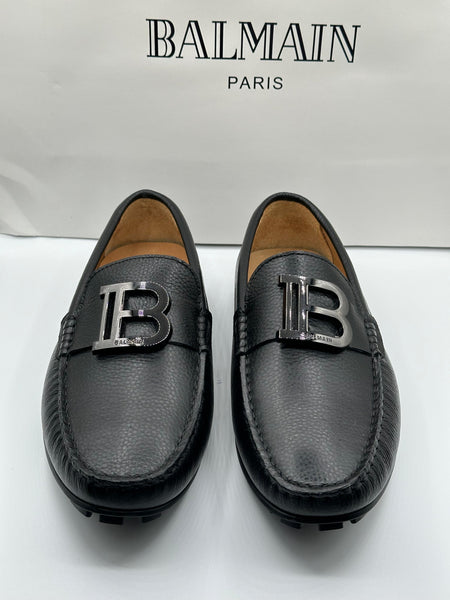 Balmain Buckle Black Loafers