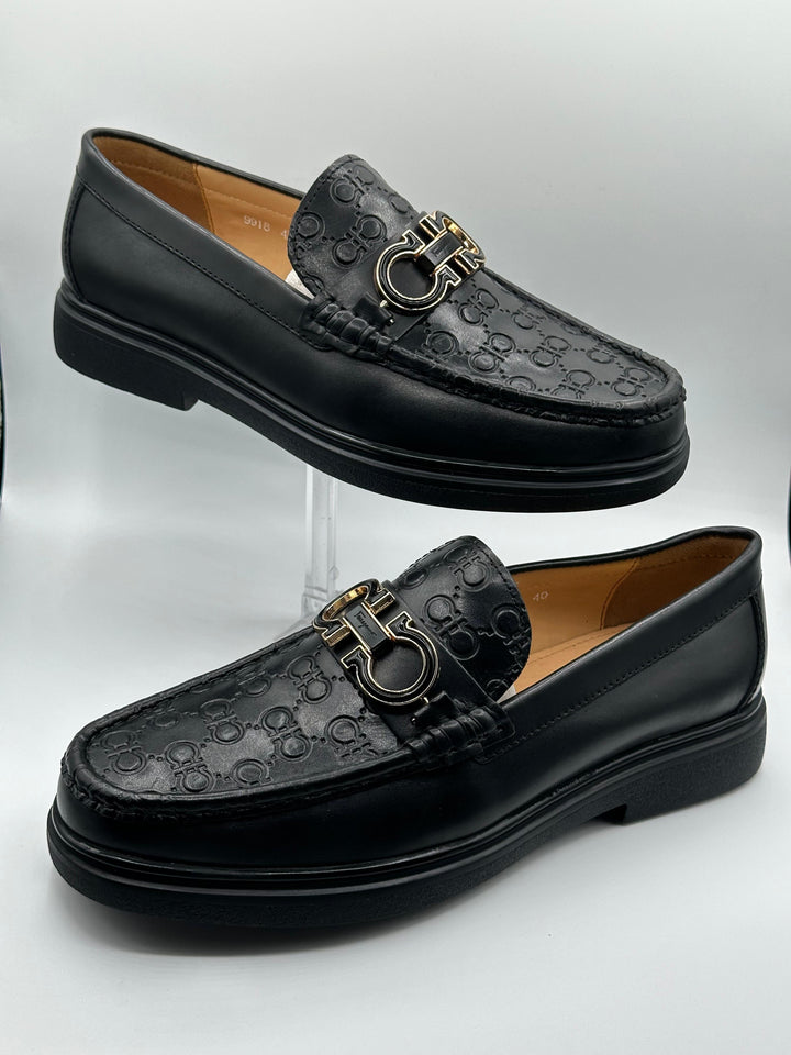 Ferragamo Signature Black Major Loafers