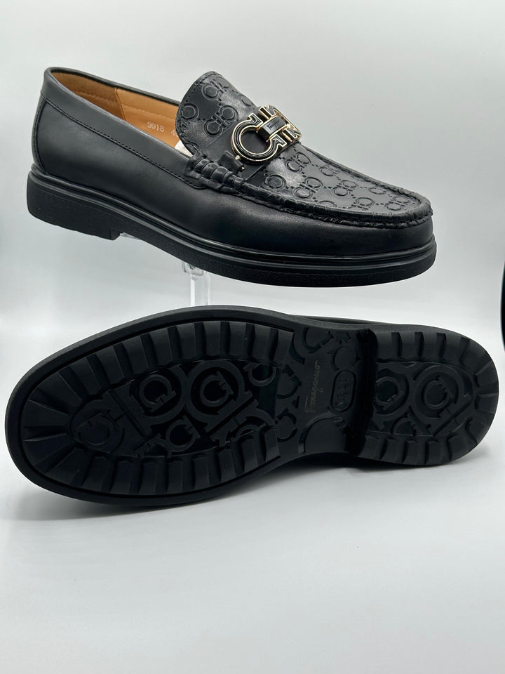 Ferragamo Signature Black Major Loafers