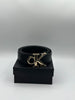 Calvin Klein Genuine Black Leather Signature Golden Belt