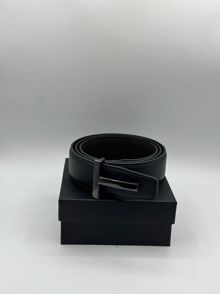 Tom Ford Black Leather Signature Belt