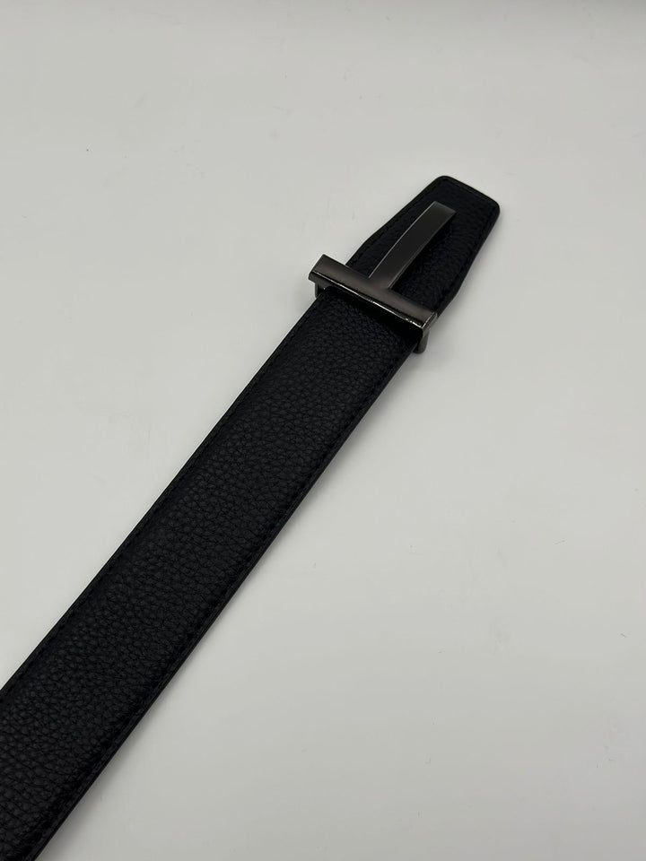 Tom Ford Black Leather Signature Belt