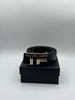 Tom Ford Genuine Black Leather Signature Golden Belt