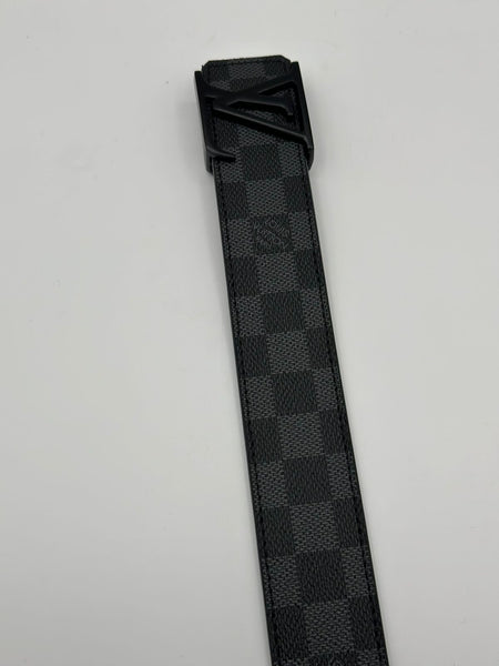 LV Genuine Black Leather Signature Belt