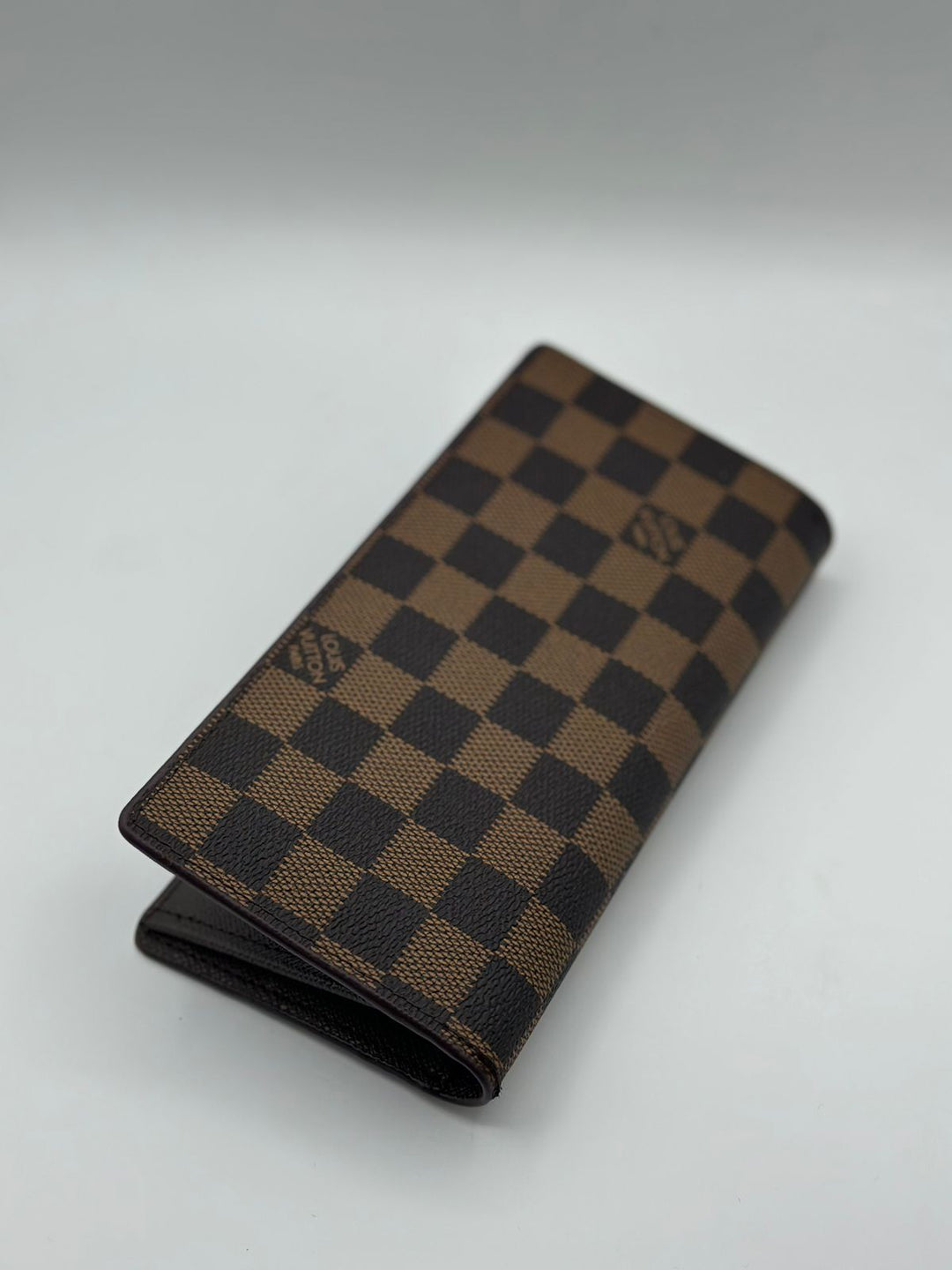 Louis Vuitton Check Printed Leather Long Wallet