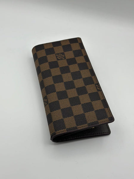 Louis Vuitton Check Printed Leather Long Wallet