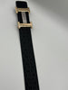 Hermes Black Leather Signature Golden Belt