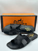 Hermes Women Flat Black Slipper