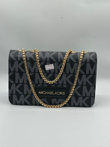 Michael Kors Premium Quality All-Over Printed Ladies Side Bag with Buckle