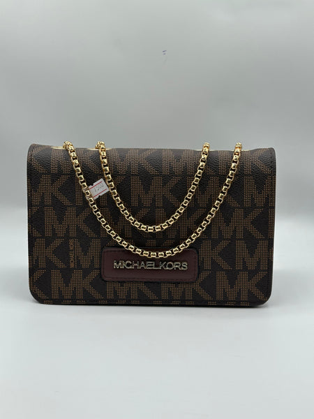 Michael Kors Premium Quality All-Over Printed Ladies Side Bag with Buckle