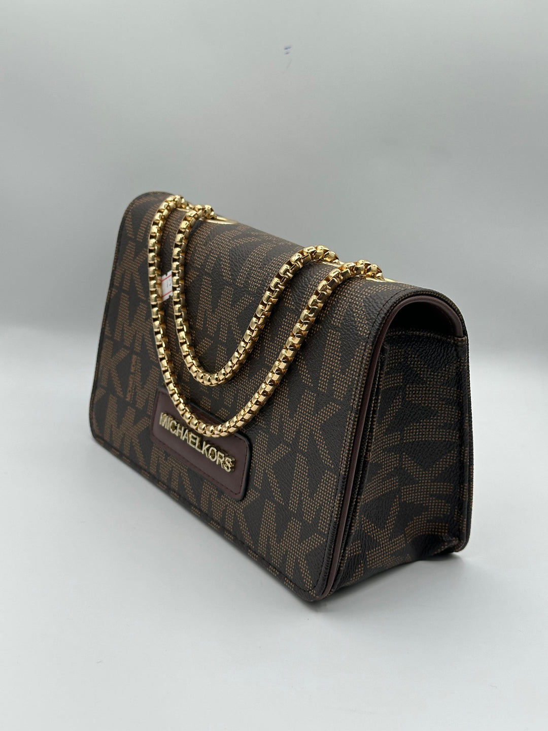 Michael Kors Premium Quality All-Over Printed Ladies Side Bag with Buckle