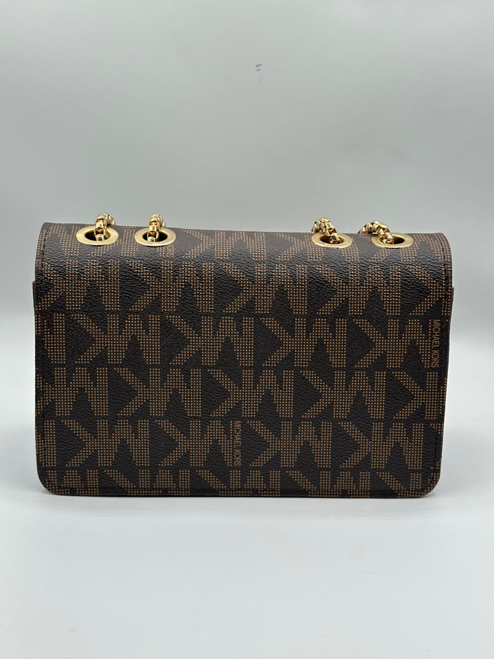 Michael Kors Premium Quality All-Over Printed Ladies Side Bag with Buckle