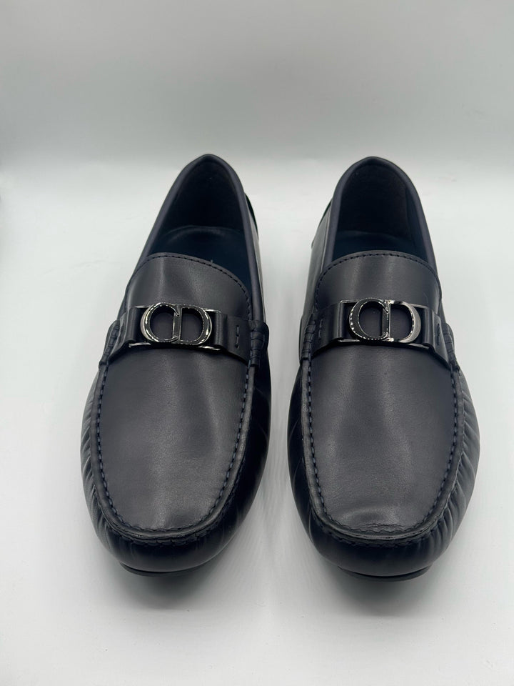 Christian Dior High Quality Dark Blue Loafer Shoes