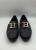 Balmain  High Quality Black Loafer Shoes