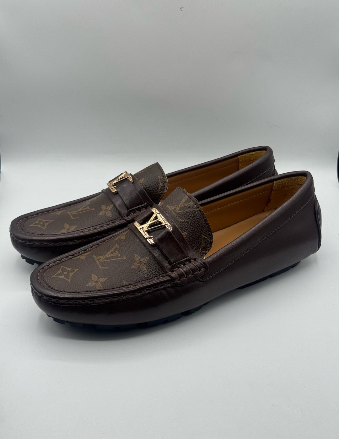 Louis Vuitton Premium Quality Printed Brown Loafer
