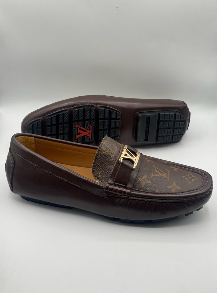 Louis Vuitton Premium Quality Printed Brown Loafer