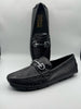 Ferragamo Premium Quality Black Loafer With Buckle
