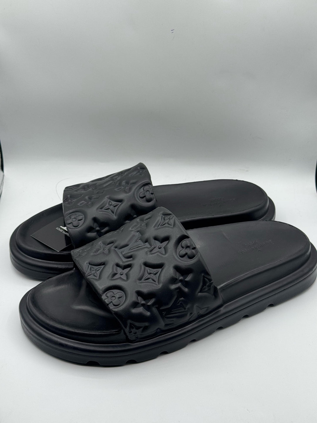 LV Premium Quality Medicated Black Slipper