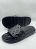 LV Premium Quality Medicated Black Slipper