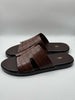 Hermes Premium Quality Brown Leather Slipper