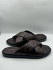 LV Brown High Quality Printed Leather slipper