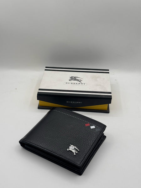 Burberry Regular Style High Quality Black Leather Wallet